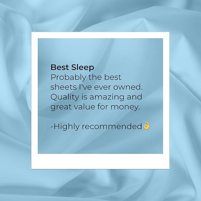 THE LAD COLLECTIVE 3.0 California King Bedding Set - 4-Piece Bedset w/Fitted Sheet, Top Sheet & 2 Standard Pillowcases [Duvet Not Included] - Bamboo-Cotton - The Bahamas Collection Blue