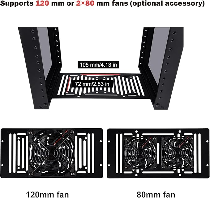 GeeekPi 8U Server Cabinet, 10 inch Server Rack for Network, Servers, Audio, and Video Equipment, DeskPi RackMate T1 Rackmount, 7.87 inch Depth