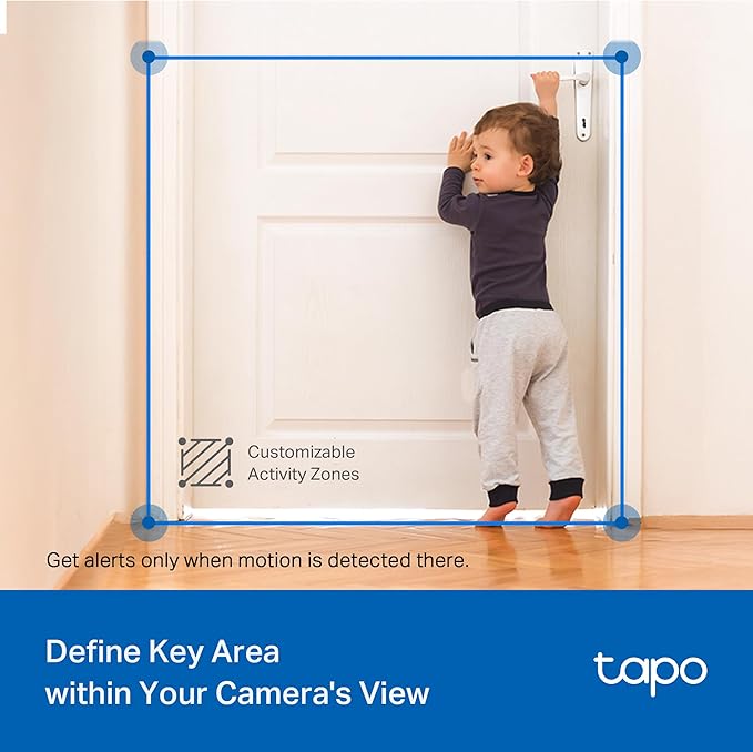Tapo 2K Indoor/Outdoor Pan/Tilt Wired Security Camera - Baby Monitoring, Person & Baby Cry Detection, 360° Motion Tracking, Night Vision, No-Subscription Local Storage or Optional Cloud, C217 (2-Pack)