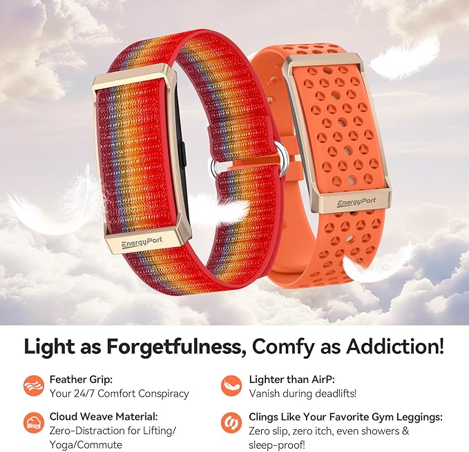 EnergyPort Fitness Tracker,Wearable Health Smart Bracelet Band with Blood Oxygen 170+ Sport Mode 60-Day Battery,Lifetime Membership,Activity Tracking Heart Rate Sleep Monitor for Android iOS,2 Bands