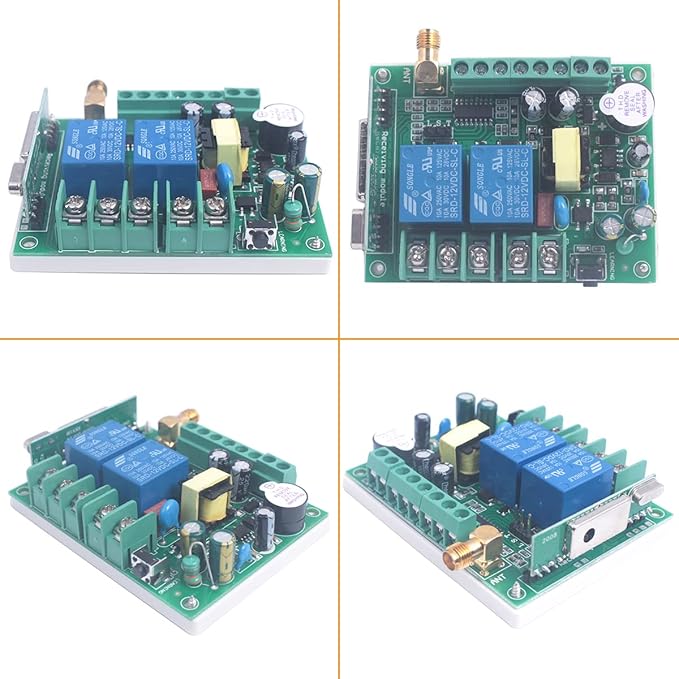 Motor Wireless Remote Control Switch AC 85V 110V 220V 250V 10A High Power Door Electric Curtain Remote Forwards Reverse, Wide Voltage 85V-250V 433MHz RF Remote Control Relay ON/OFF (2X Control 433MHz)