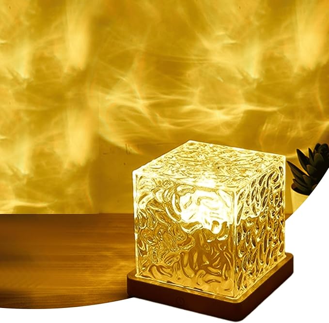 Aurora Borealis Night Light Projector, Aurora Dreamscape Projector, Magical Northern Lights for Your Room, 3/16 Colors Ambient Dynamic Wave Cube Lamp with Remote (3 Colors Rechargeable, Plastic)