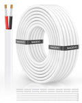 NAOVEO 18 Gauge Wire 2 Conductor Electrical Wire, 18 AWG Stranded PVC Tinned Copper Cable, Flexible/Low Voltage Automotive Wiring for LED Lamps, Marine, Speaker, Appliances (30FT)