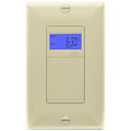 Enerlites 7 Days Digital in-Wall Programmable Timer Switch for Lights, Fans, and Motors, Single Pole, Neutral Wire Required, 7-Day 18 ON/Off Timer Settings, with Blue Backlight, HET01, Ivory