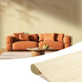 OUZUGIE 1 Pack 96x48 Inch Natural Bamboo Wall Panel – Raw Pole Wrap Paneling for Walls, Ceilings, Cabinets, Furniture – Ideal for Bedroom, Living Room & Office DIY Decor