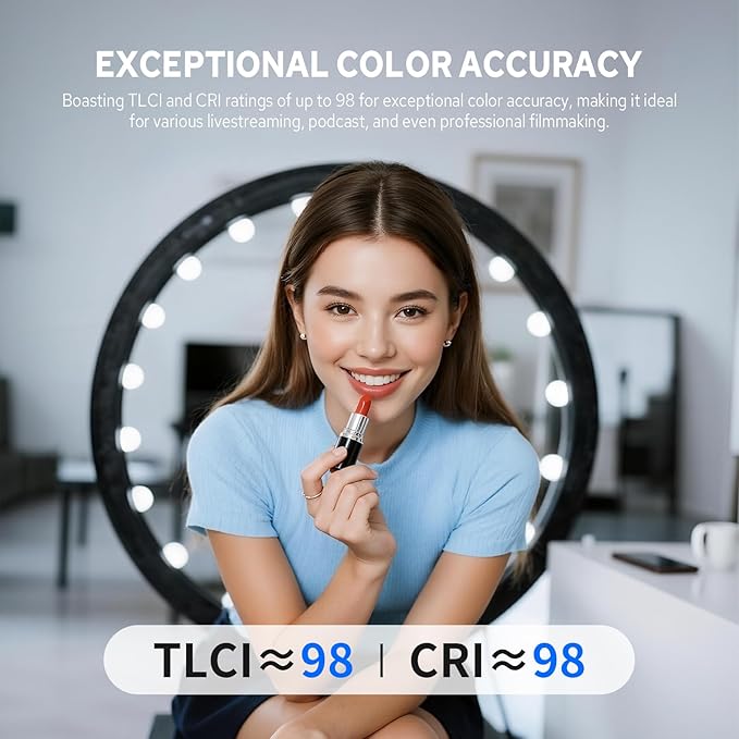Godox Litemons LE200Bi 220W Bi-Color LED Video Light, 57700Lux@1M with APP Control, CRI/TLCI 98+ Studio Light with 11 FX Effects, 0-100% Brightness Bowens Mount LED(Black)