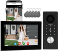 KeonBell Video Door intercom 2-Wired, doorbell withCamera, Full HD Camera, Door intercomSupports Password, 7" WiFi Monitor andTuya APP, 2-Way Audio, Unlock for HomSecurity System