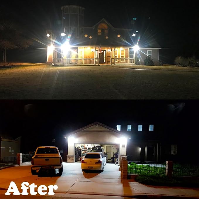 SANSI 36W 3600LM LED Motion Sensor Outdoor Light, 50,000 Hrs Lifespan Security Light, 350W Equiv 5000K Dusk to Dawn IP65 Flood Light, Super Bright for Backyard, Black, Bright Series, not Solar