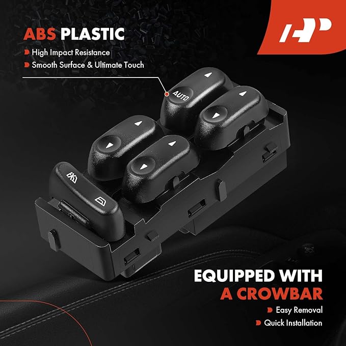 A-Premium Master Power Window Switch Compatible with 2002-2003 Ford F-150 F150 Crew Cab Pickup 4.2L 4.6L 5.4L, Front Left Driver Side, Replace# 2L3Z14529BAA