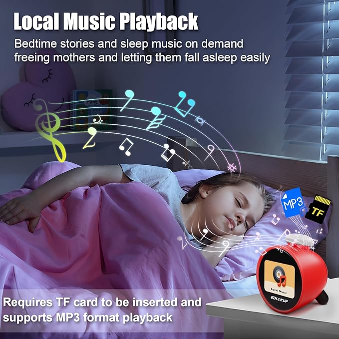 Smart Alarm Clock for Kids, AI Voice Assistant Clock with Chat, Ok to Wake Clock, 12 White Noise Sounds, Sleep Trainer, Time Management Tool, Music Player via TF/MP3 Card, Weather Forecast