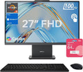 Lenovo IdeaCentre Business All-in-One, 27" FHD Touchscreen 100Hz, AMD Ryzen 5 7535HS, 16GB DDR5 RAM, 2TB SSD, Webcam, Wireless KB & Mouse, Windows 11 Home, Bundle with Adata 64GB USB Flash Drive