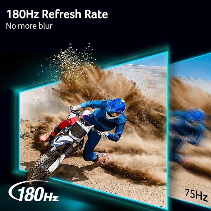 Acer Nitro 27 Inch QHD 2560 x 1440 IPS Gaming Monitor | AMD FreeSync | Up to 180Hz Refresh | Up to 0.5ms | DCI-P3 95% | HDR 10 Support | One Display Port 1.2 & Two HDMI 2.0 | KG271U N3bmiipx