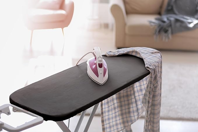 Encasa XO Ironing Board Cover and Pad 54"x15" - 4mm Felt Large Iron Board Cover with Padding - Heat Resistant, Stain-Safe Dye, Non Slip Elastic Bungee Cord Tightening Iron Table Cover Grey