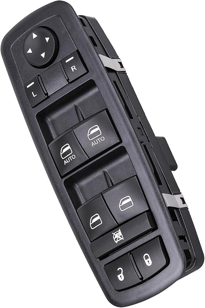 Vurkcy Driver Side Power Window Switch Door Lock Control Button Compatible with 2009 2010 2011 2012 Dodge RAM 1500/2500/ 3500 Quad & Crew Cab Pickup, Double Auto Buttons Replaces 4602863AB, 4602863AC