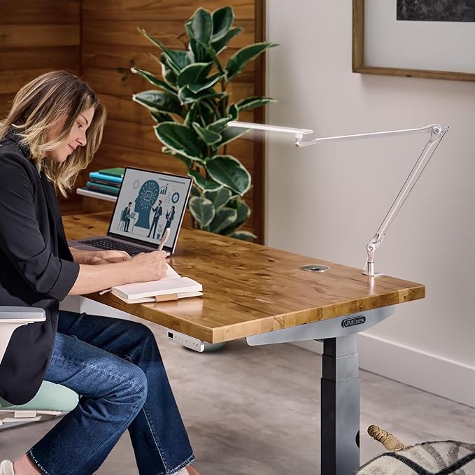 Uplift E7 LED Desk Lamp with Clamp - Black Lamp and Base