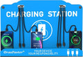 Orasfaster Wall Mounted Cell Phone Charging Station | Multi-Device Station with 8 Port Charging Dock | Application for Library, Hotel,Office,Hotels, Hospitals