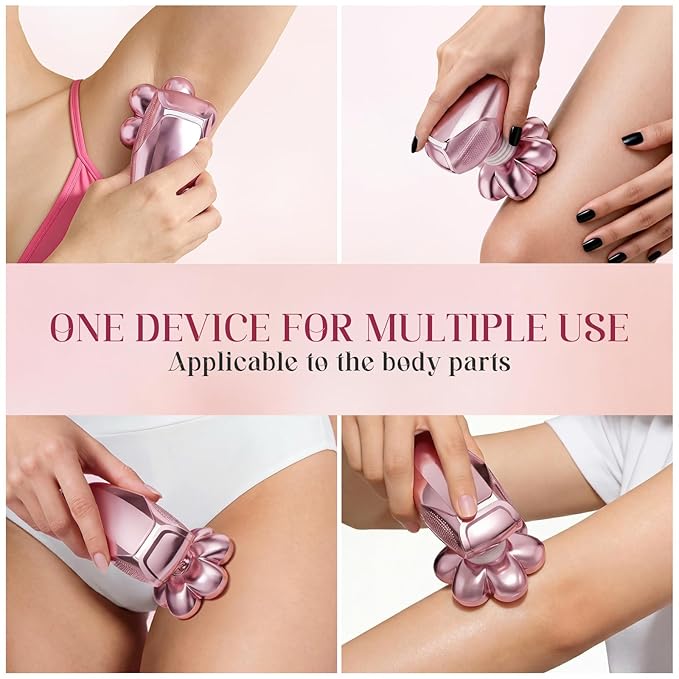 MALEGEBAZ Electric Razors for Women - 7D Electric Shaver for Women, IPX8 Waterproof with USB-C Fast Charge, LED Display, 2 Speeds & Magnetic Heads, Valentines Day Gifts for her