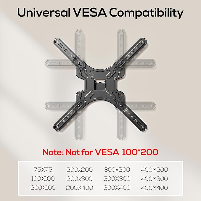 IWORKBOARD 43 50 55 inch Full Motion Corner TV Wall Mount for Most 32-60" TVs, Articulating Swivel Tilting TV Wall Mount Bracket, up to 77 lbs, VESA 400x400mm, Single Stud
