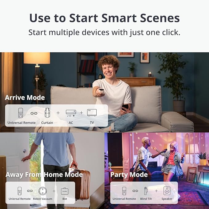 SwitchBot Universal Remote Control with Hub Mini Matter Enabled, Multi-use Smart Remote with Customize App, Control 25 IR/Bluetooth Devices and 10 Scenes, Compatible with TV/AC/SwitchBot BLE Devices