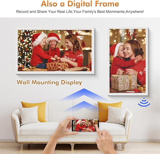 27" Smart Digital Calendar for-Family-Business-Schedules - 1920 x 1080 IPS Full HD Touch Screen Wall Mounted Electronic Calendar, Auto-Sync Google iCloud Outlook Calendars, Christmas Gift for Mom Dad