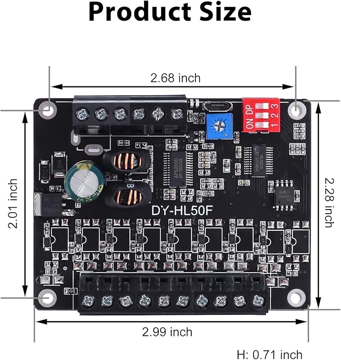 60W Voice Playback Module, PEMENOL DC 9-24V High Power Music Player Mp3 Trigger Amplifier 64Mbit Flash Storage Sound Board Support Sound and Light Alarm Present Electronics DIY