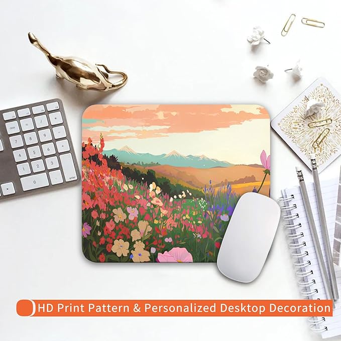 Armanza Square Mouse Pad Natural Scenery,Personalized Premium-Textured Custom Mouse Mat Design,Washable Mousepad Lycra Cloth,Non-Slip Rubber Base Computer Mouse Pads for Wireless Mouse