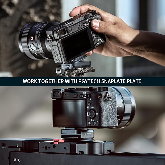 PGYTECH Beetle Camera Clip with Plate Quick Release System for Sony, Nikon, Fuji, DSLR Action Camera Backpack Cameras Strap Mount (for Camera)
