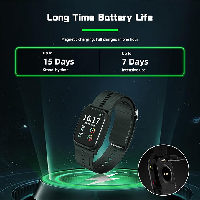 Blood Pressure Monitor Watch with FDA 510(k) Clearance,Blood Pressure Watch with Heart Rate,Blood Oxygen (Wellness), Medical Watch for Health Data Monitor，Activity Tracker