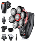 MALEGEBAZ Head Shaver for Bald Men：IPX8 Waterproof 7D Magnetic Electric Head Shaver with LED Display, USB-C Fast Charge, Travel Lock & 5 Attachments, Valentines Day Gifts for him,Black