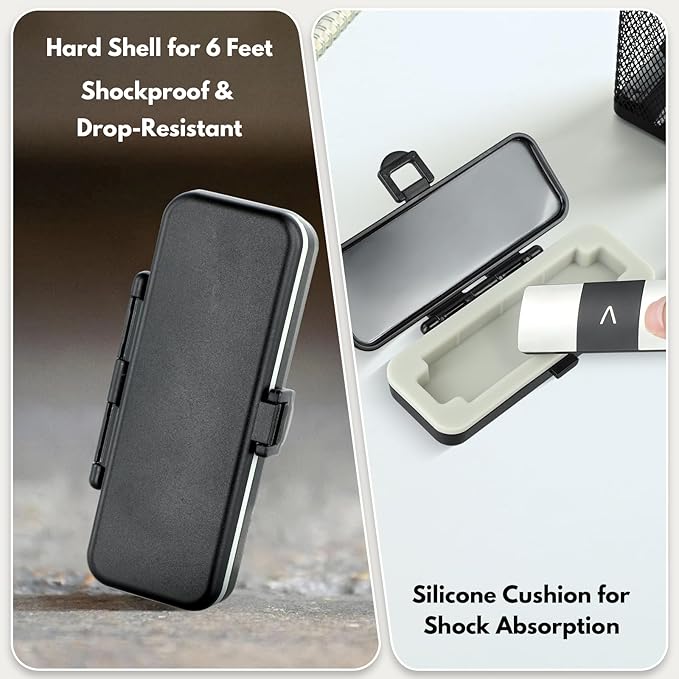 ClaspVital Hard Shell Case Only for KardiaMobile 6L & 6L MAX Heart EKG Monitor, Waterproof & Scratch-Resistant Kardia Mobile 6L Case, Easy to Carry