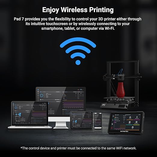 BIGTREETECH PAD 7 Touch Screen Based on Klipper firmware 7 inch Open Source Smart PAD with CB1 Board KlipperScreen for BIQU B1 SE Plus, Voron 2.4, Ender-3 and Most FDM 3D Printers DIY