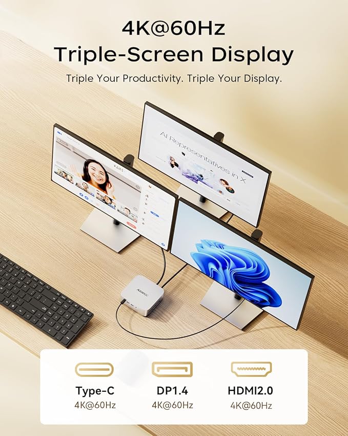 ACEMAGIC Mini Gaming PC Core i5-12600H 11 Pro 32GB RAM 1TB SSD, Triple 4K Display Mini Computers Desktop Micro Small Pc for Gaming/BT5.2/WiFi6