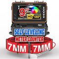 HBUDS Sewer Camera 100ft, Self Leveling Drain Camera with Meter Counter, 7mm Thick Cable, 9" HD Screen 1080P Plumbing Cameras Snake with Light, 5100mAh Battery Duct Pipe Video Inspection Cam DVR 32GB