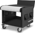 Sound Town 8U PA/DJ Rack/Road Case with 8-Space, Industry-Grade 0.7" (18mm) Plywood with Polyurea Coating, Rain Cover, Casters, 21.7" Rackable Depth - Pro Tour Grade (STRCP-8UW)