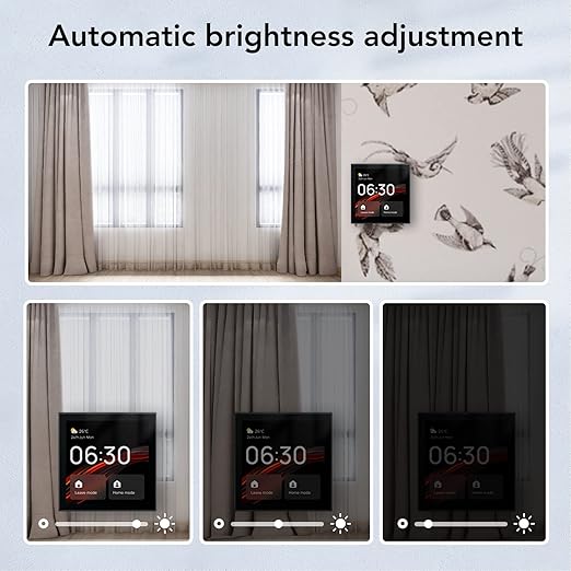 Smart Scene Wall Switch Panel 100 to 240V with 4 Inch Touch Screen and Voice Control for Smart Home Control (Compatible with ZigBee and BT Devices)