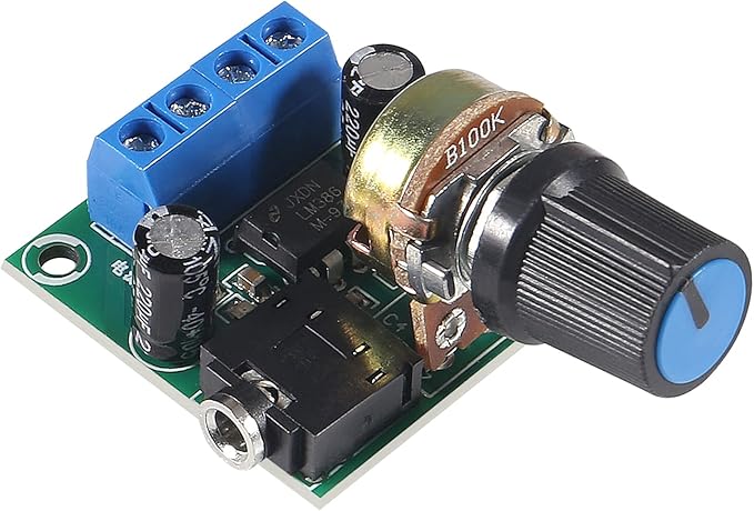 DWEII 4Pcs LM386 10W Mini Power Amplifier Board Audio Amplifier Module DC 3-12V Volume Adjustable Control