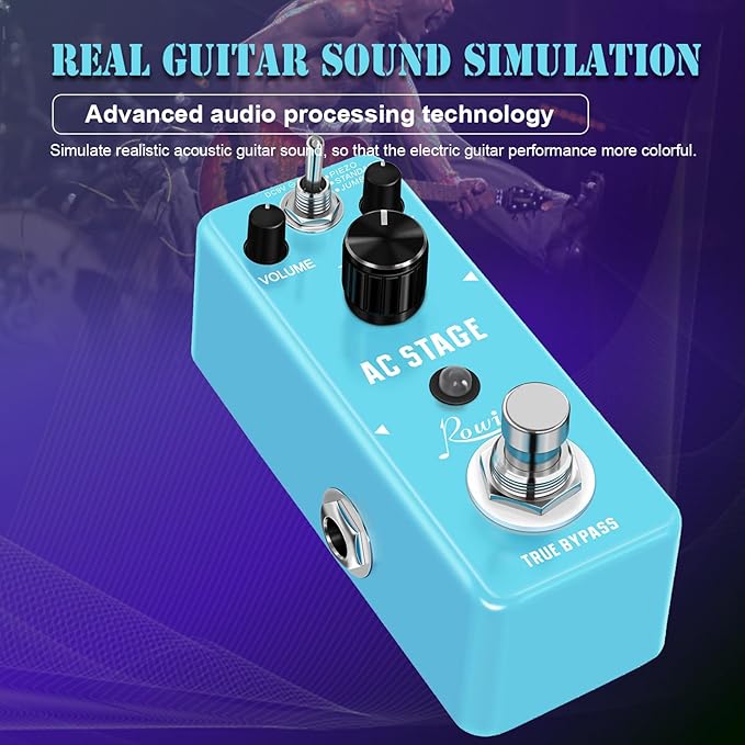 Rowin Acoustic AC Stage Acoustic Guitar Simulator Pedal