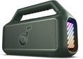 Soundcore Boom 2 by Anker, Outdoor Speaker, 80W, Subwoofer, BassUp 2.0, 24H Playtime, IPX7 Waterproof, Floatable, RGB Lights, USB-C, Custom EQ, Bluetooth 5.3, Portable for Camping and Beach - Green