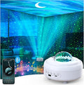 HUMIIEYE Galaxy Projector with Bluetooth Speaker, Night Light Star Projector for Bedroom, 8 Modes Northern Lights Aurora Projector with Moon, Mood Ambient Lighting for Kids Adults Room, Cord Powered