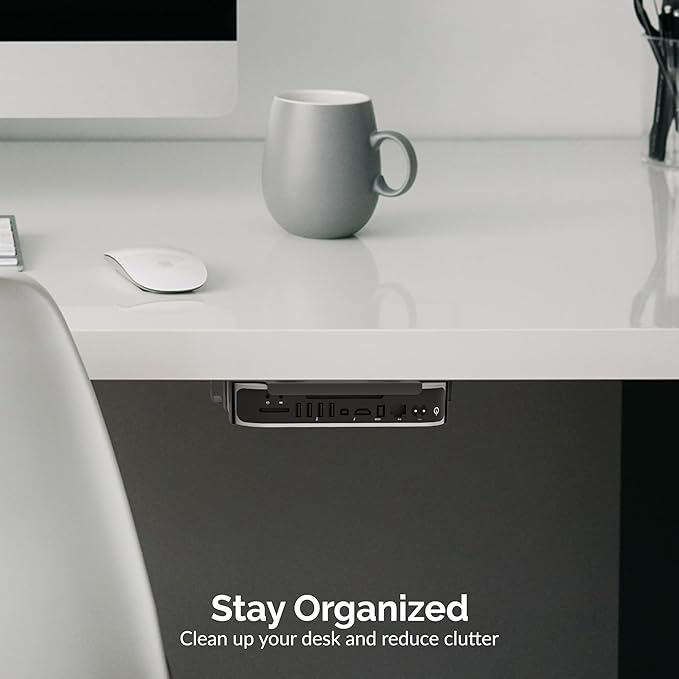 SABRENT Mac mini VESA Mount/Wall Mount/Under Desk Mount [Black] (BK-MABM)