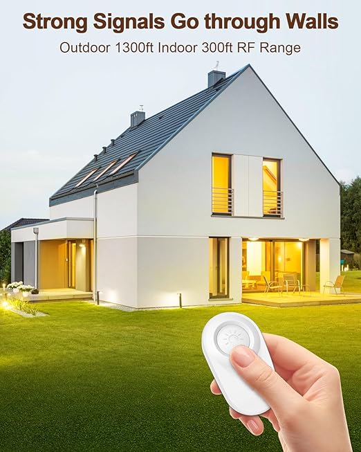 Thinkbee Wireless Light Switch and Receiver Kit - Mini Remote Control Switch for Ceiling Lights, Lamps, Lighting Fixture, No in-Wall Wiring No WiFi Needed, Pull Chain Replacement