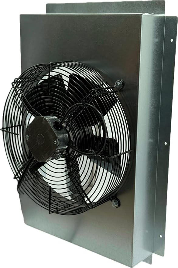 Gable Mount Attic Fan with Adjustable Thermostat – Custom Housing Maximizes Airflow Through Gable Vent – Ultra Quiet, Energy Efficient 130W – Pre-Assembled, Plug & Play – 1350 CFM