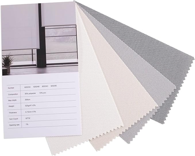 Zshine Motorized Blackout Window Blinds Customize Width (23-95 Inches) Remote Control Wireless and Rechargeable Roller Shades Blinds for Windows, Home, Office, Hotel, Club, Restaurant(Swatch 1)