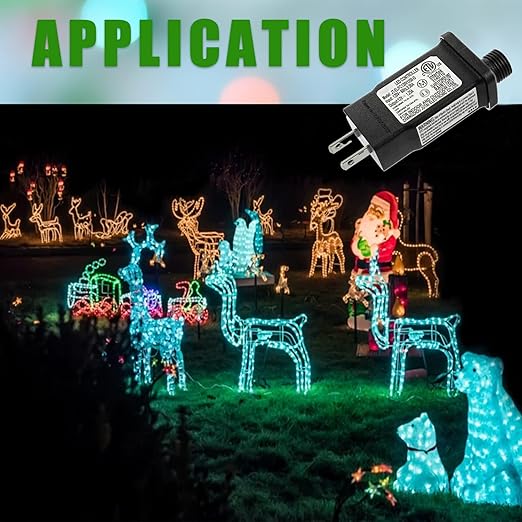 SIGANDG 12V 15W LED Transformer Replacement Class 2 Power LED Controller with 8 Modes Supply for Christmas String Light Inflatable Decorations IP44 Waterproof Low Voltage Transformer(2 Pcs)