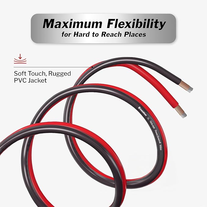 InstallGear 14 Gauge Speaker Wire - 100 Ft Copper Clad Aluminum Speaker Cable with 12 Banana Plugs for Easy Installation - Flexible PVC Jacket for Home Theater and Car Audio