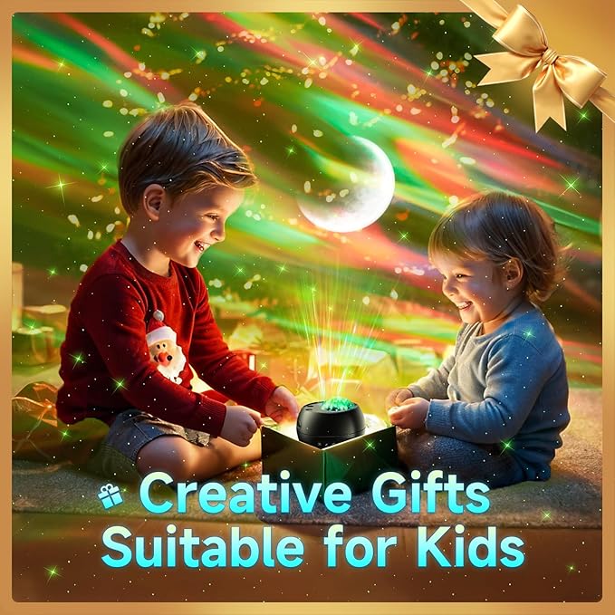 Northern Lights Projector Galaxy Projector for Bedroom,Valentines Day Gifts for Him 300+Colors Modes Aurora Light,15White Noise&Bluetooth Star Projector Galaxy Lights, Remote Ambient,Gifts for Boy