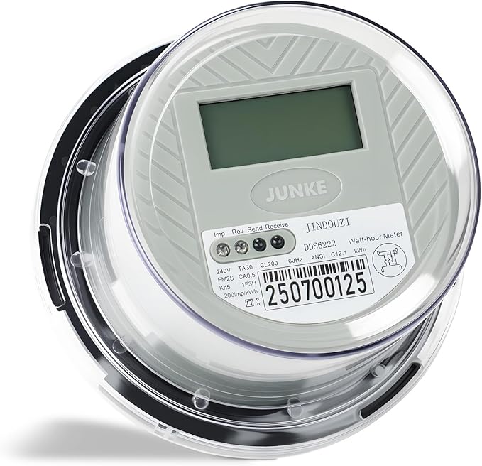 Digital Electric Meter for RV & Home, 240V, CL200 KWH Watt Meter for RV Pedestal & Household Electricity Monitoring