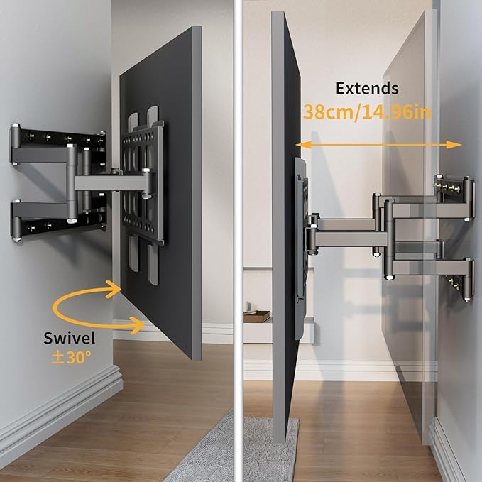 unho Heavy TV Wall Mount for 40-86 Inch TVs up to 220 lbs, Wall Mount tv Bracket Full Motion Max VESA 600 x 400mm,LED LCD Flat Panel Wall Mount tv