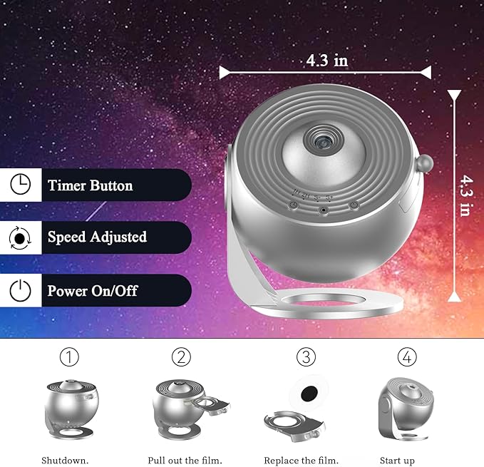 Planetarium Projector for Kids, Star Projector Galaxy Lights Gifts for Teen Boys Gifts for Teenage Girls, Light Projector for Bedroom Night Light - Silver