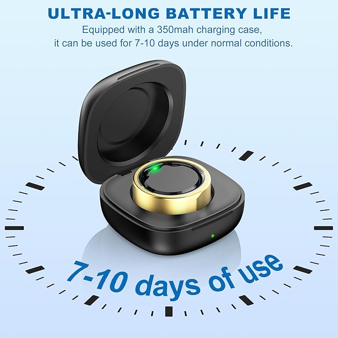 Smart Ring for Women Men, Valentine's Day Gifts, Minimalist Fitness Ring with Heart Rate, Stress, Sleep, Step, Calorie Tracking, 5ATM Waterproof for iPhone and Android,No Subscription (Rose Gold, 9)